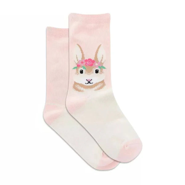 Hot Sox - Women - FLOWER CROWN BUNNY Crew Socks