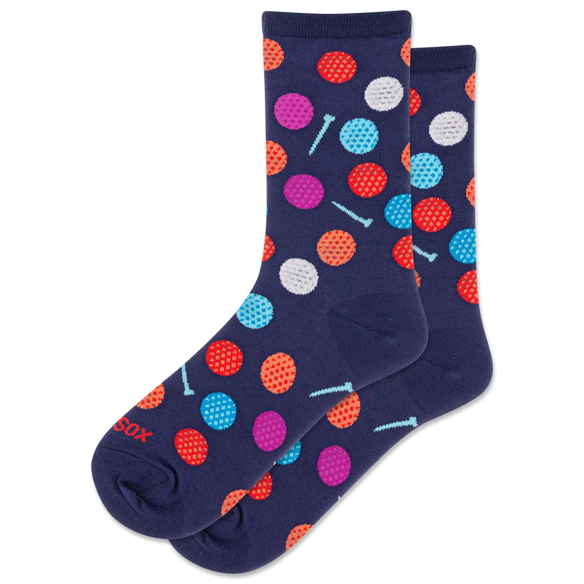 Hot Sox - Women - FUN GOLF BALLS Crew Socks