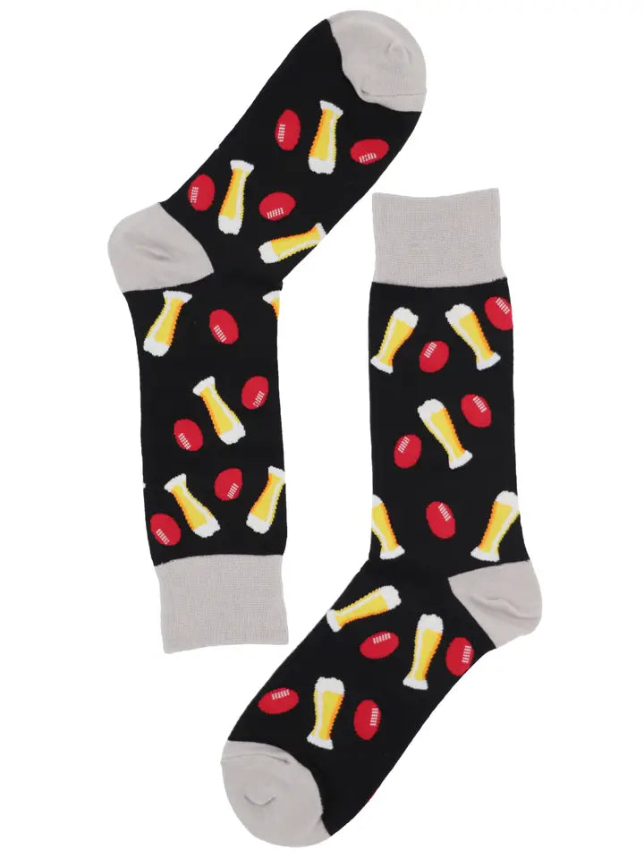 SoXcellent- Football Beer Sport Unisex Novelty Socks