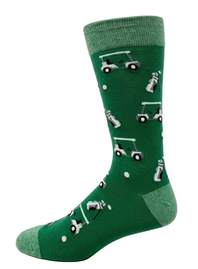 CRAZY TOES - MEN'S - GOLF CART Crew Socks
