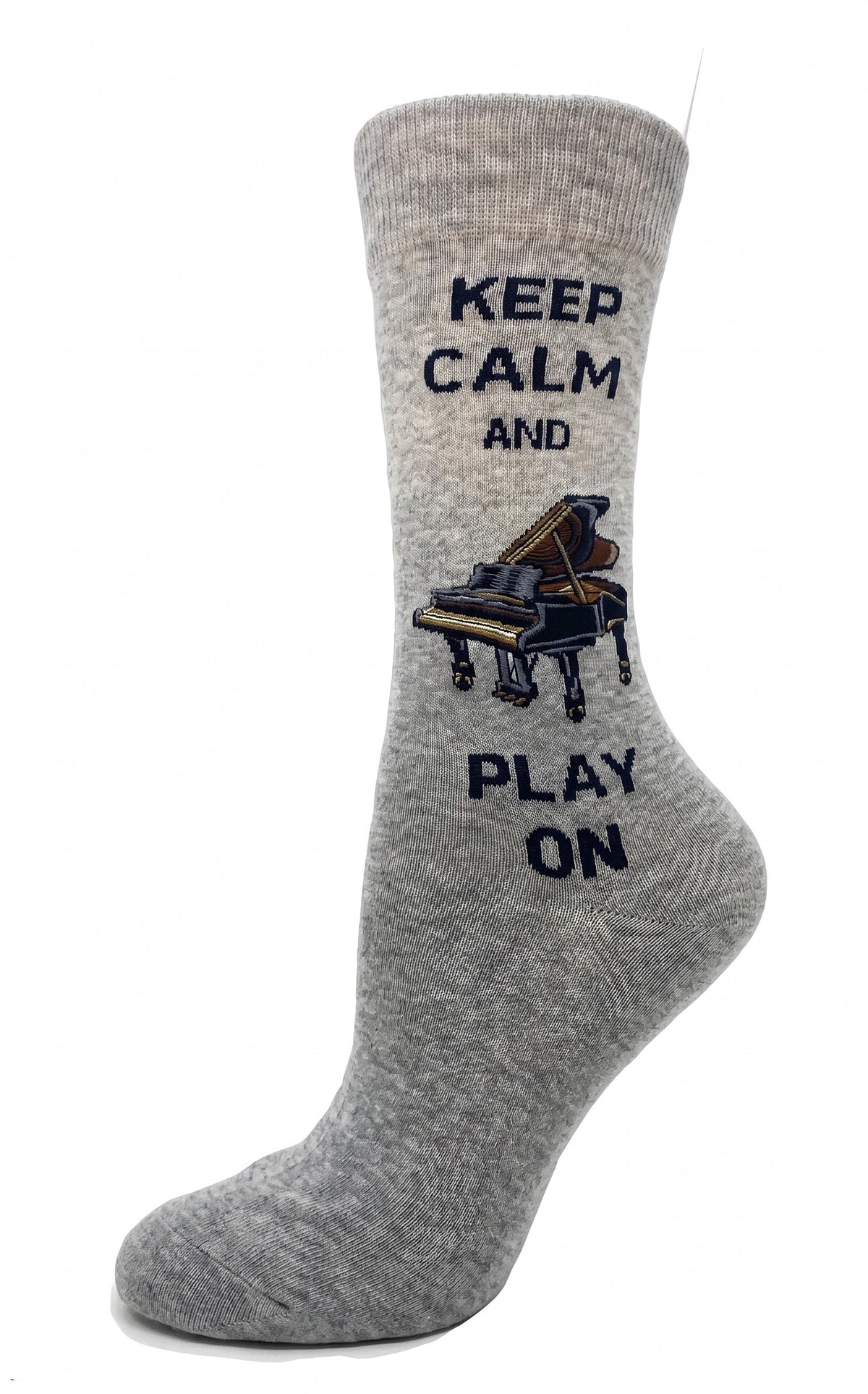 CRAZY TOES - LADIES - GRAND PIANO Crew Socks