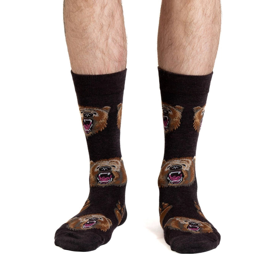 Good Luck Sock - Men's Big & Tall Grizzly Bears Socks