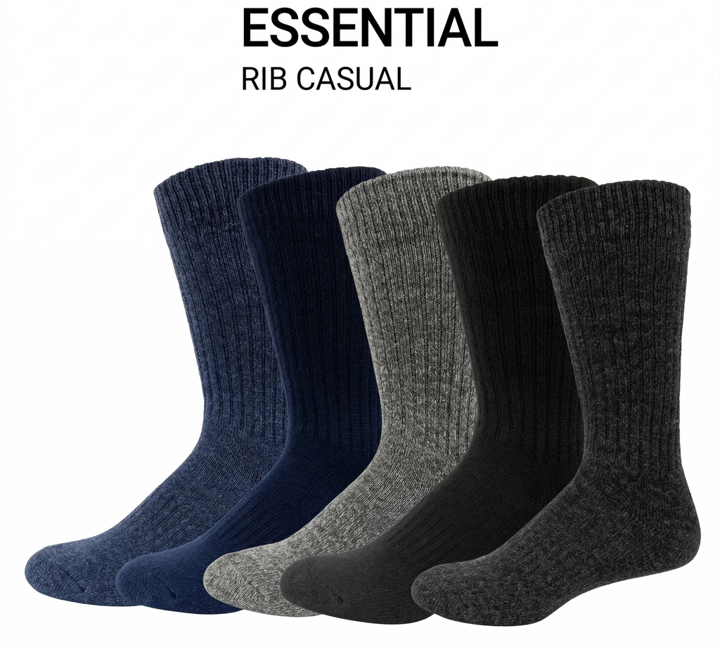 KEY - Men's Dress Socks - Rib CASUAL