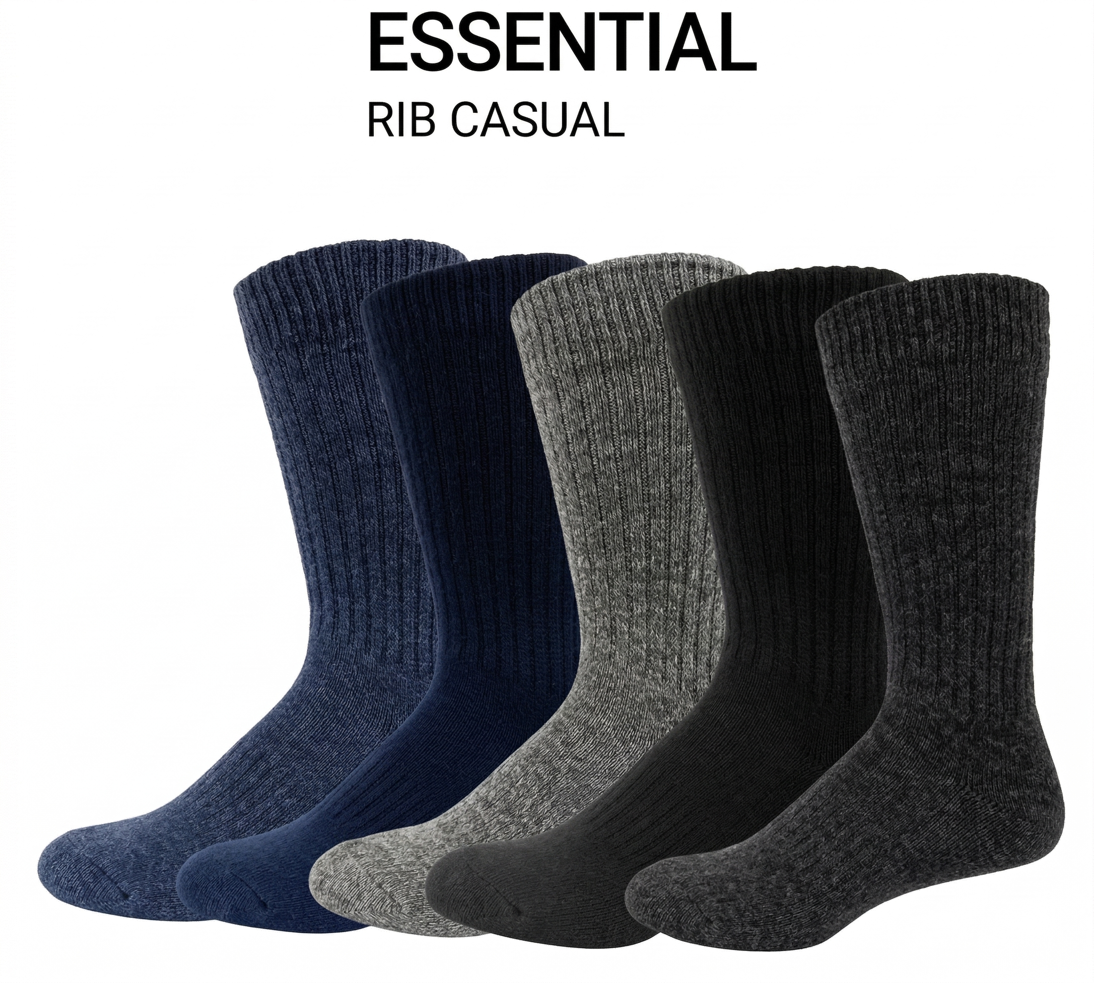 KEY - Men's Dress Socks - Rib CASUAL