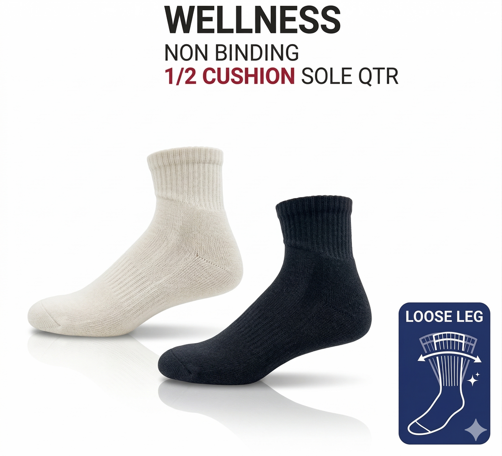KEY - Diabetic Wellness - Men's - Quarter Socks