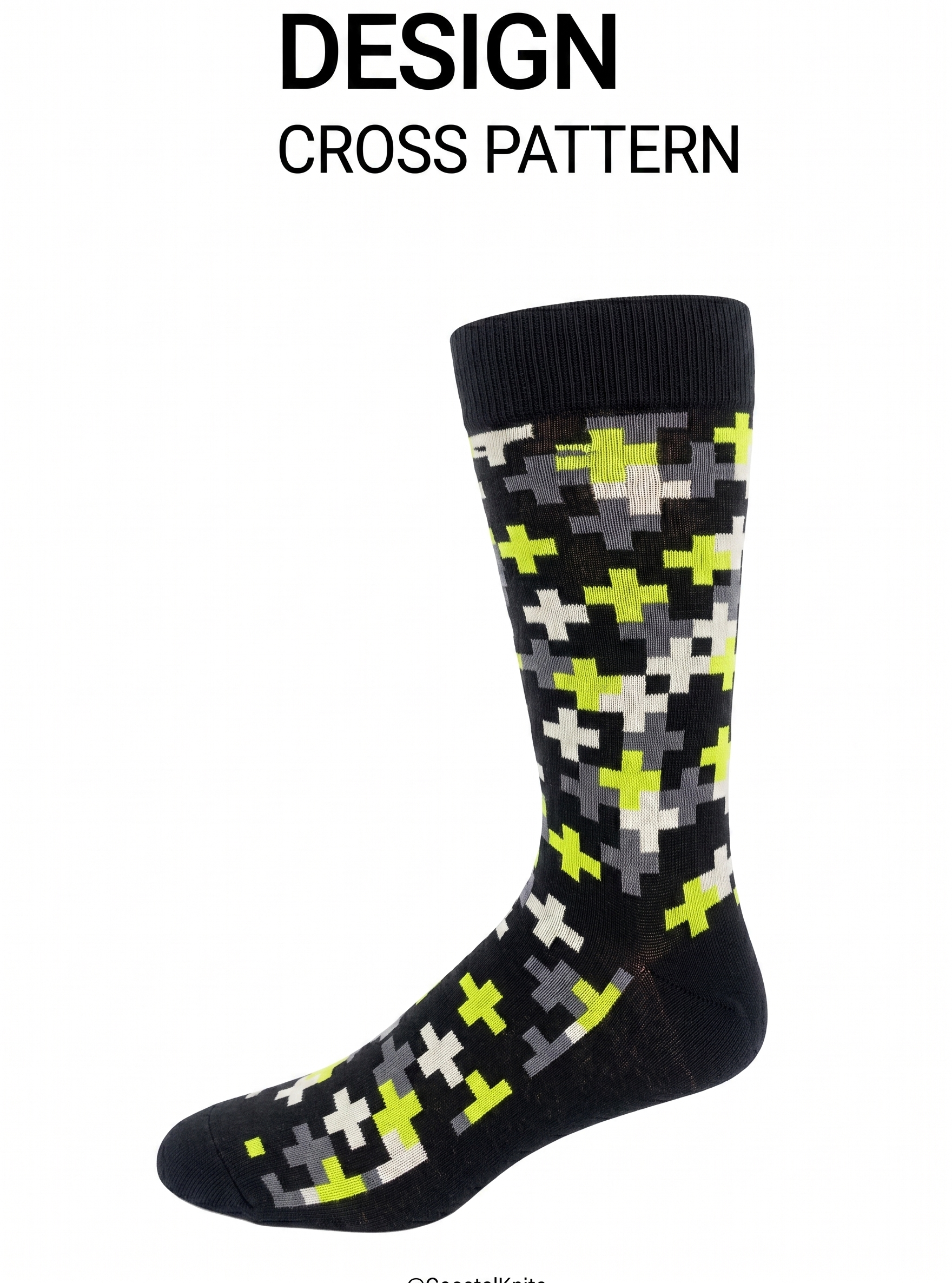 KEY - Men's Dress Socks - CROSS PATTERN