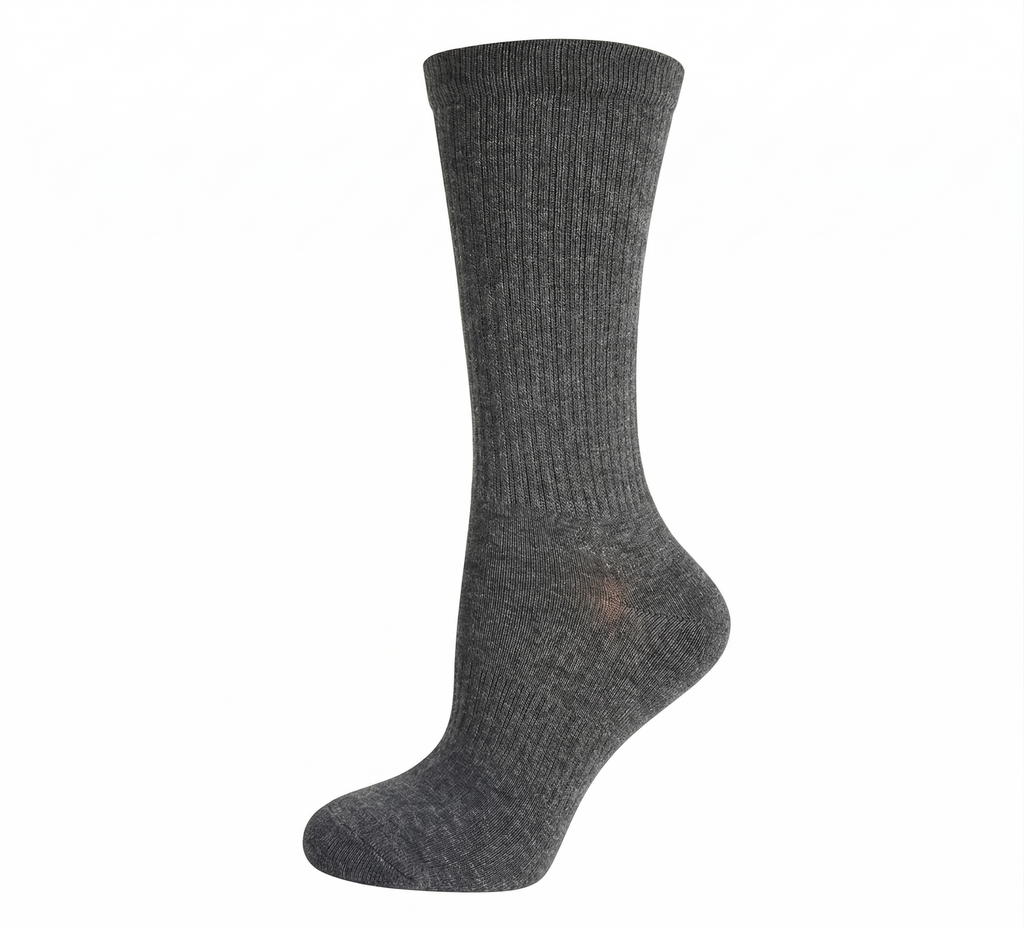 KEY - Diabetic Wellness - Women's - 1/2 Cushion Sole Plain Crew Socks