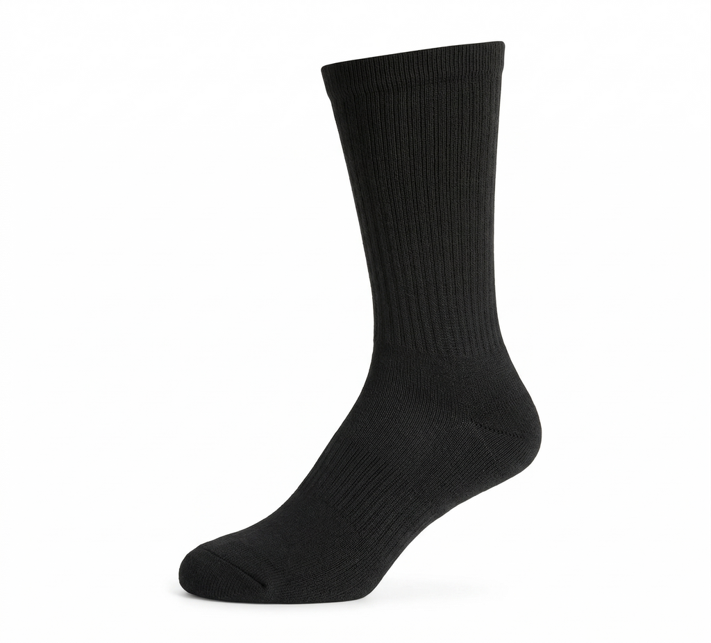KEY - Diabetic Wellness - Women's - 1/2 Cushion Sole Plain Crew Socks
