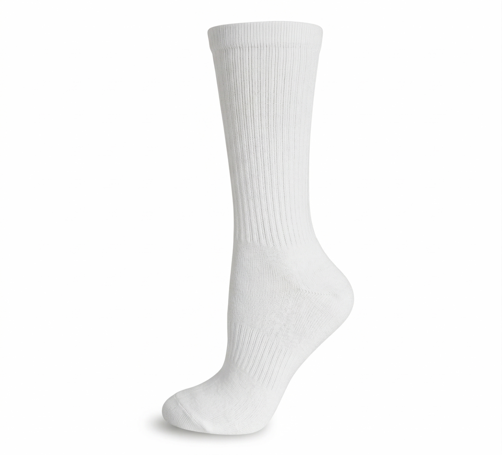 KEY - Diabetic Wellness - Women's - 1/2 Cushion Sole Plain Crew Socks