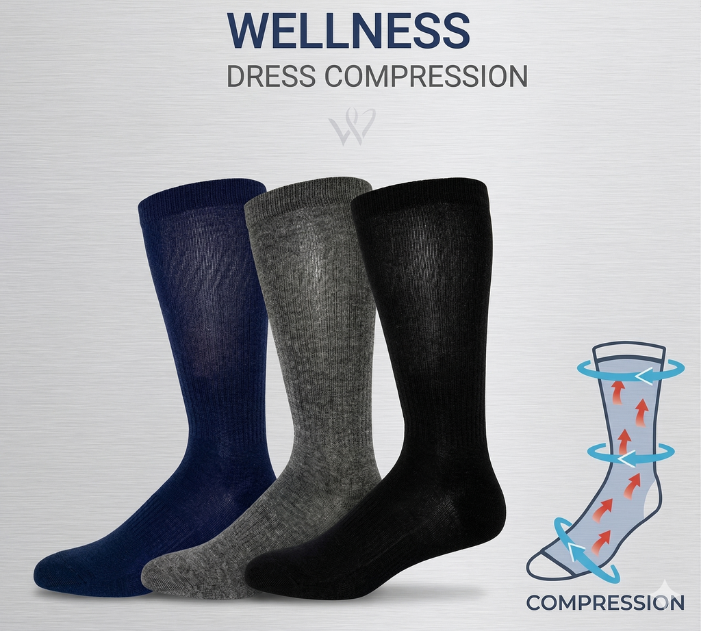 COMPRESSION - KEY - WELLNESS - Men's - Dress Compression Socks