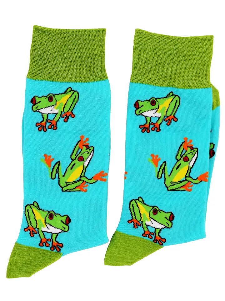 SoXcellent - Green Frog Unisex Fun Crew Novelty Funny Socks