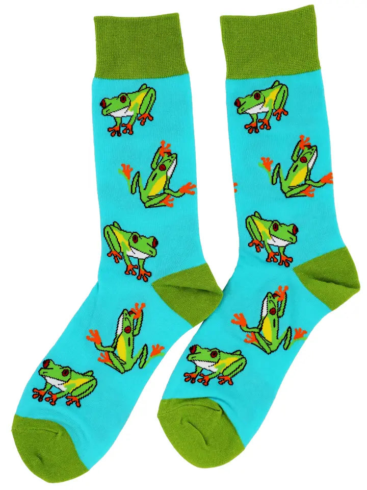 SoXcellent - Green Frog Unisex Fun Crew Novelty Funny Socks