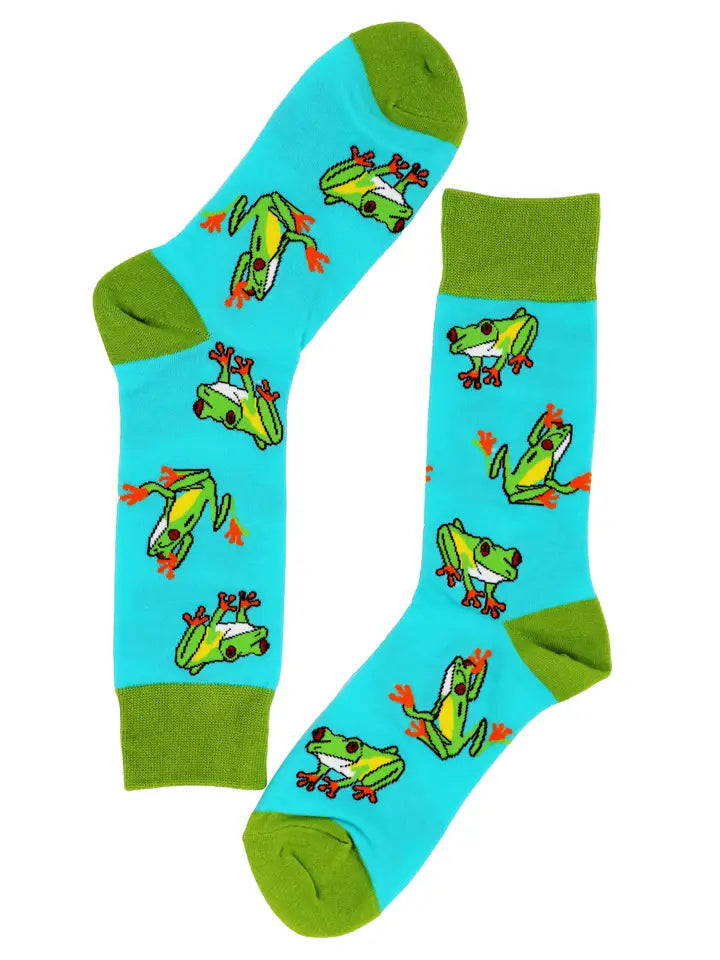 SoXcellent - Green Frog Unisex Fun Crew Novelty Funny Socks