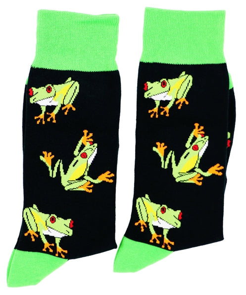 SoXcellent -  Green Frog Unisex Fun Crew Novelty Funny Socks