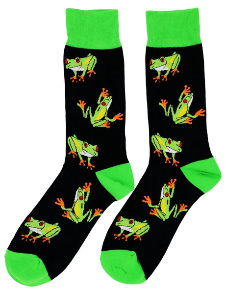 SoXcellent -  Green Frog Unisex Fun Crew Novelty Funny Socks