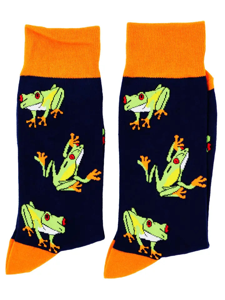 SoXcellent - Green Frog Unisex Fun Crew Novelty Funny Socks