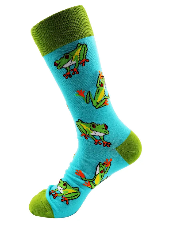 SoXcellent - Green Frog Unisex Fun Crew Novelty Funny Socks