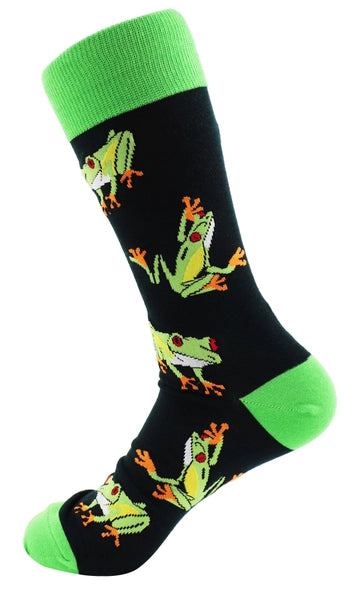 SoXcellent -  Green Frog Unisex Fun Crew Novelty Funny Socks