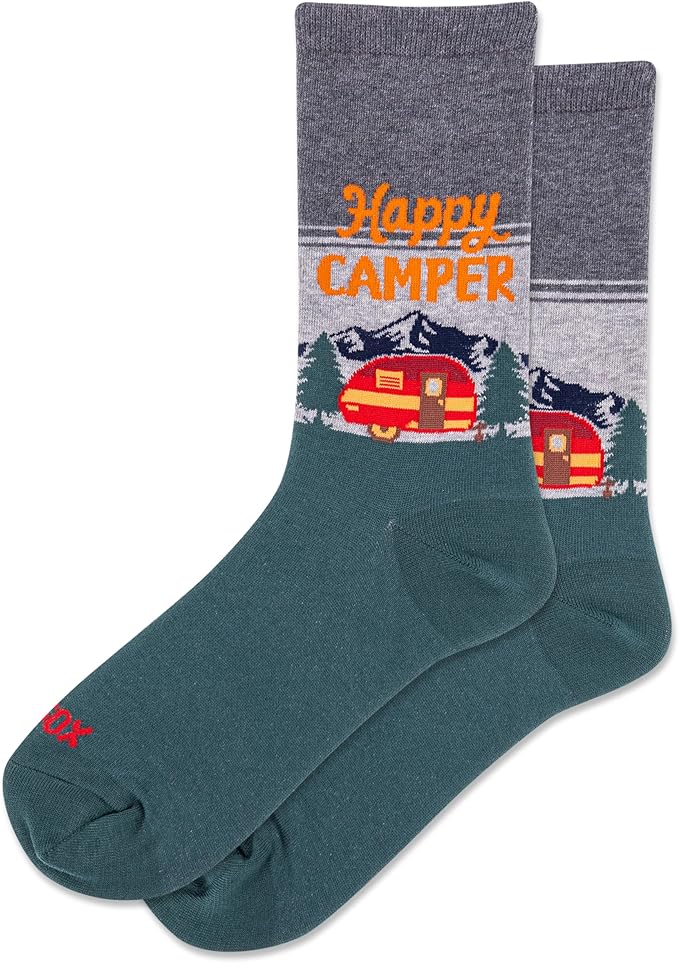 Hot Sox - Women - HAPPY CAMPER Crew Socks