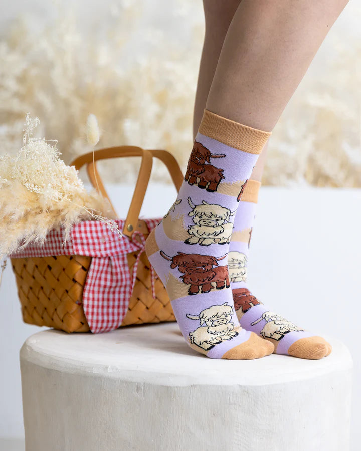 Uptown Sox - Women's - Highland Cows Socks