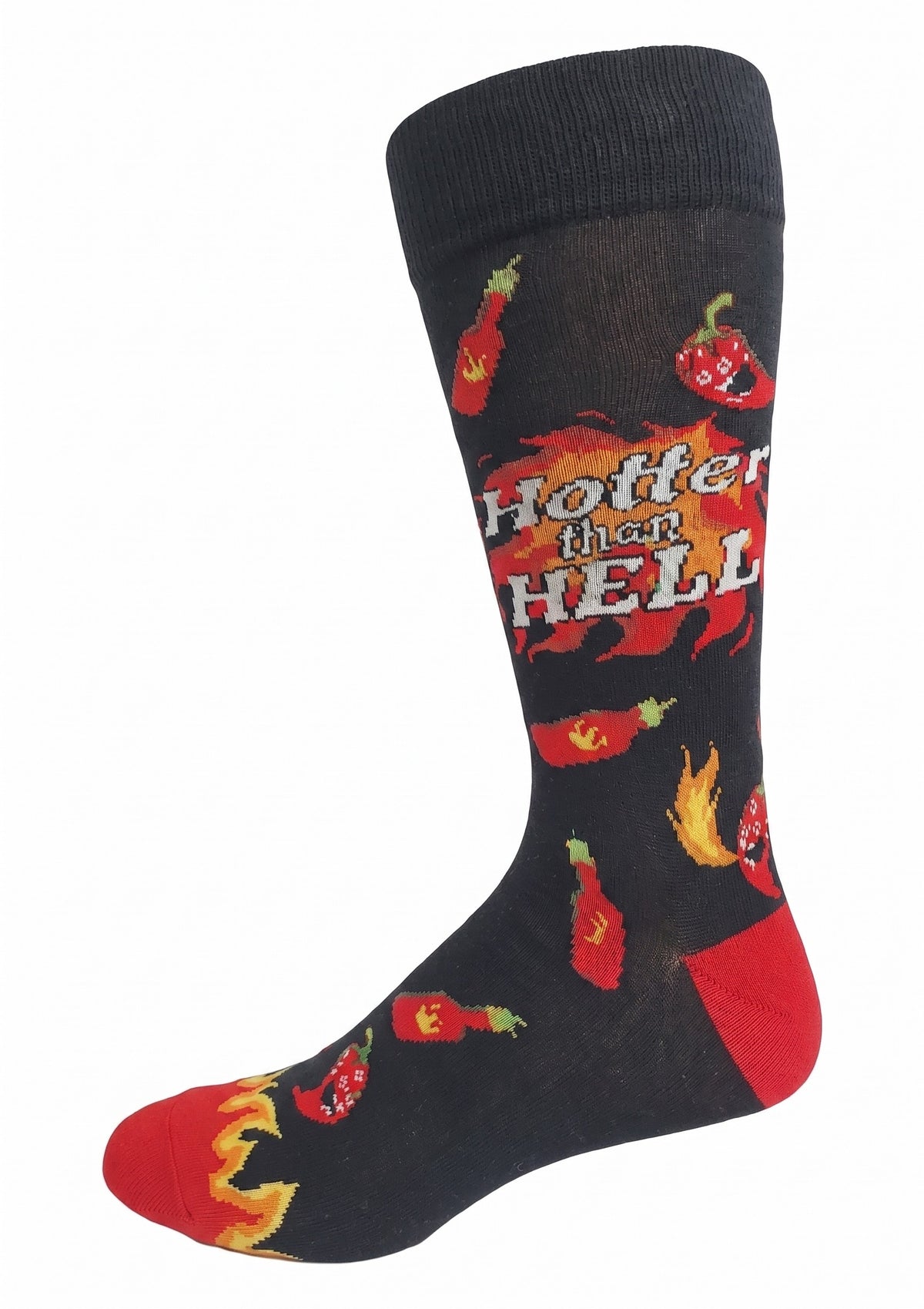 CRAZY TOES - MEN'S - HOTTER THAN HELL Crew Socks