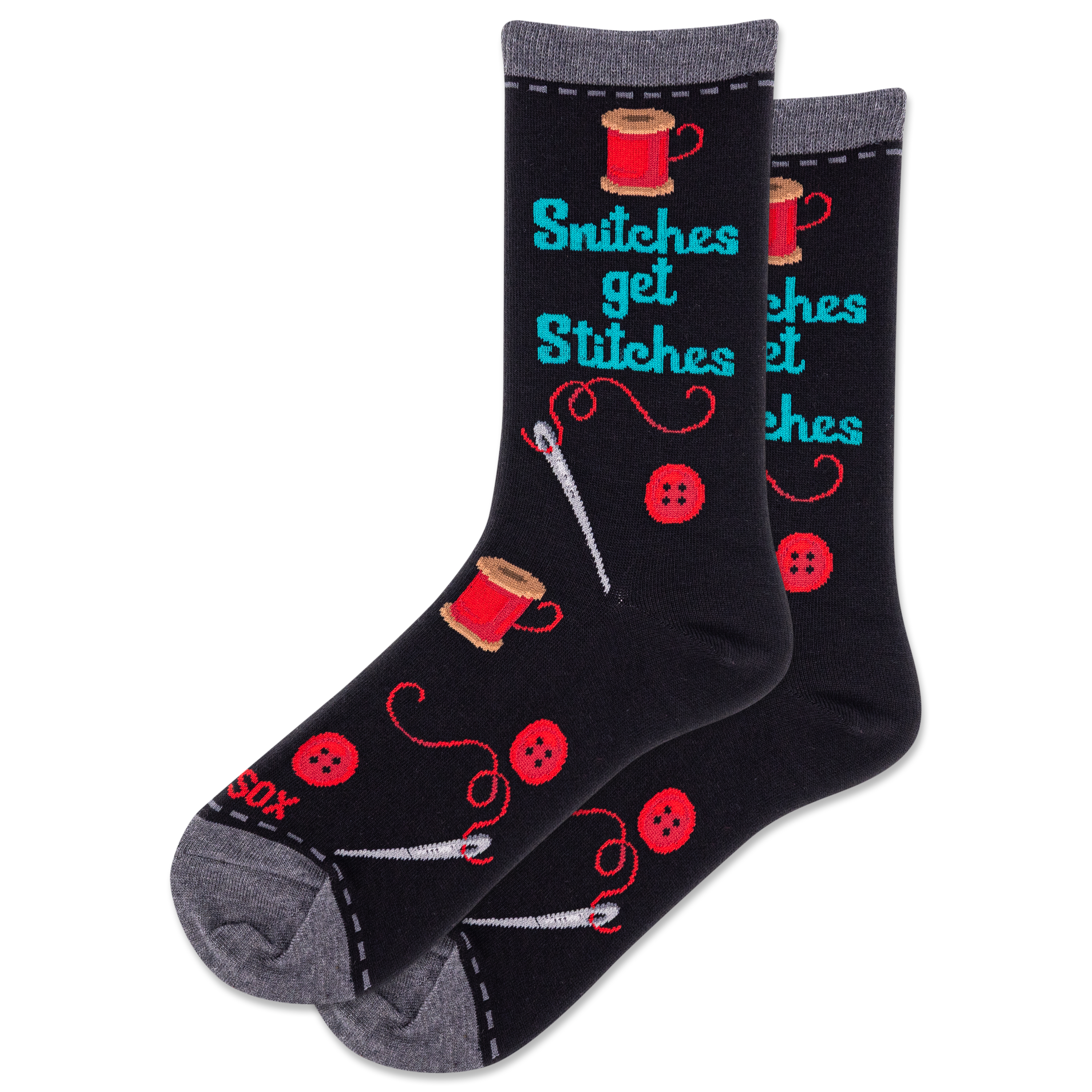 Hot Sox - Women - SNITCHES GET STITCHES Crew Socks
