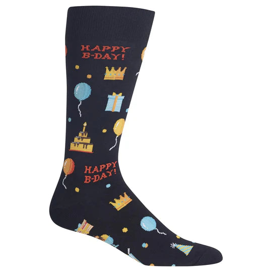 Hot Sox - Men - Happy Birthday - Black