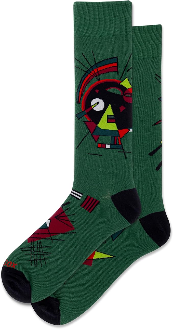 Hot Sox - Men - Artist Series - Black and Violet - Green
