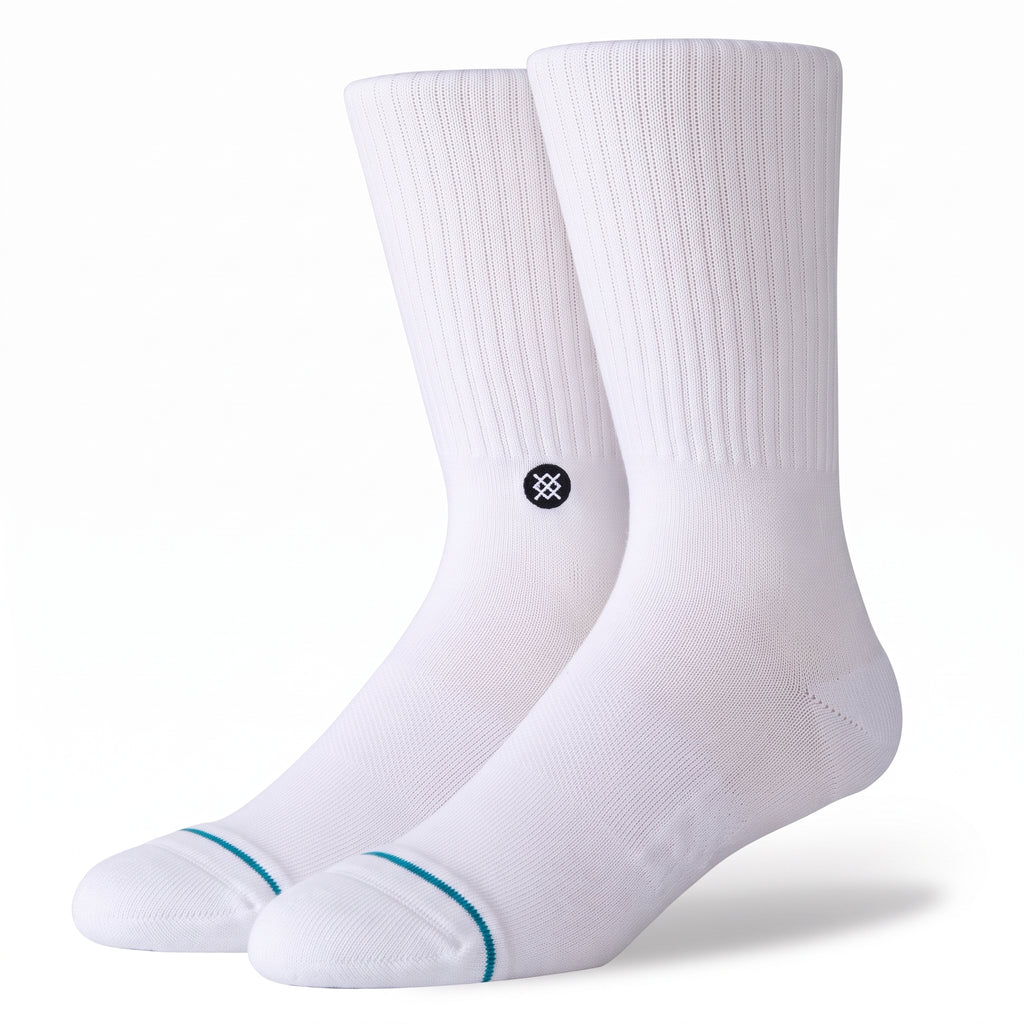 STANCE - Men's - ICON Crew Socks: Black & White