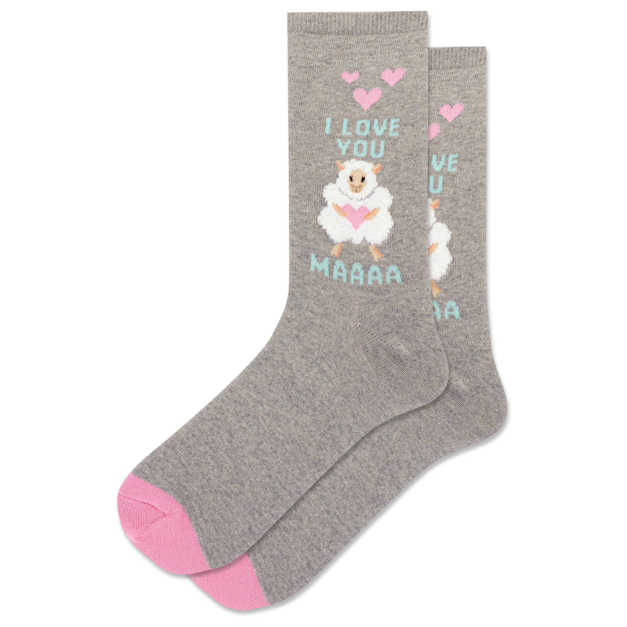 Hot Sox - Women - I LOVE YOU MAAAA Crew Socks