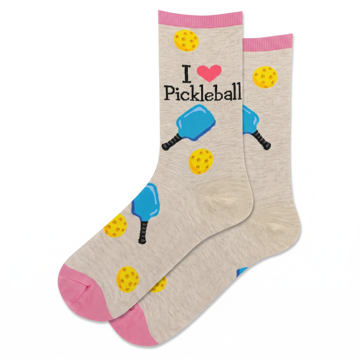 Hot Sox - Women - I Love Pickleball Crew Socks