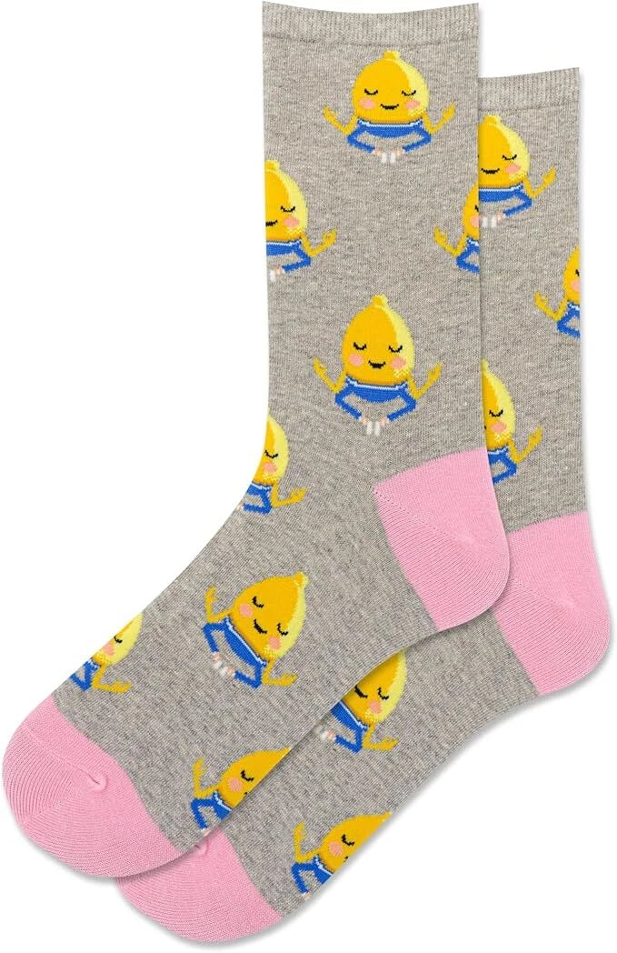 Hot Sox - Women - LEMON MEDITATION Crew Socks