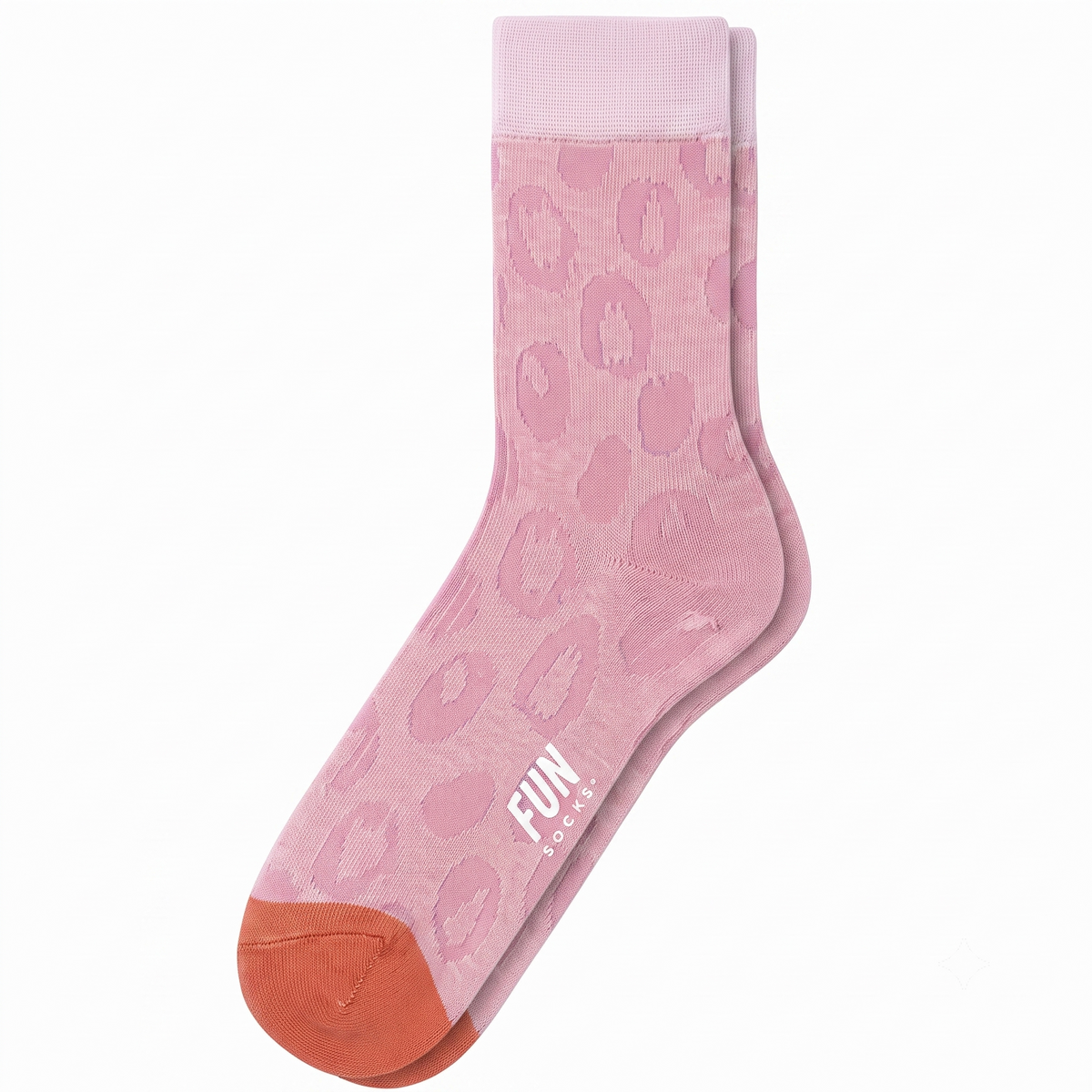 FUN Socks - Women's - LEOPARD Shiny Viscose Crew Socks