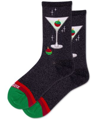 Hot Sox - Women - METALLIC MARTINI Crew Socks