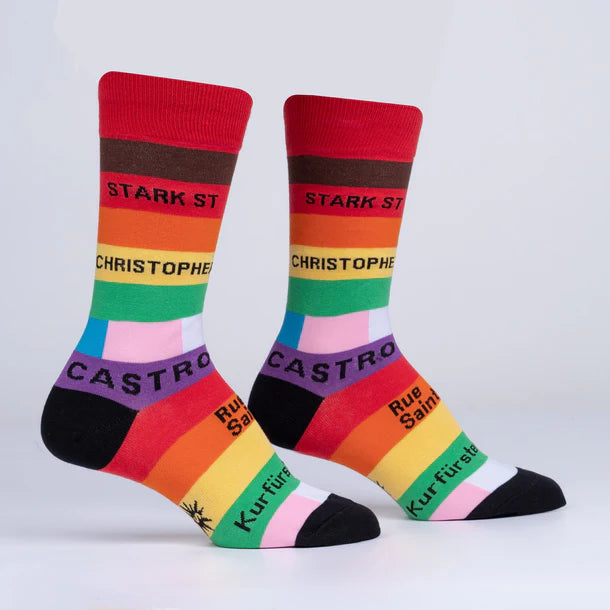 Sock it to Me - Women's Crew Socks: STREETS OF PRIDE