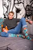 Uptown Sox - Men's - Slothin' Around Socks for HIM