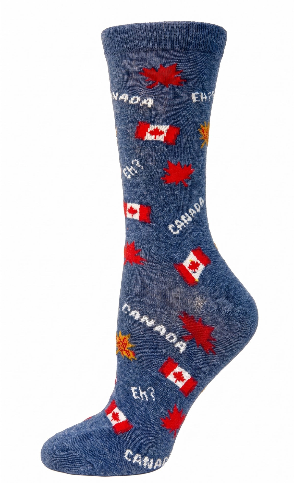 CRAZY TOES - LADIES - OH CANADA Crew Socks