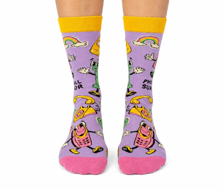 Uptown Sox - Women's - PHONE CALL Socks for HER