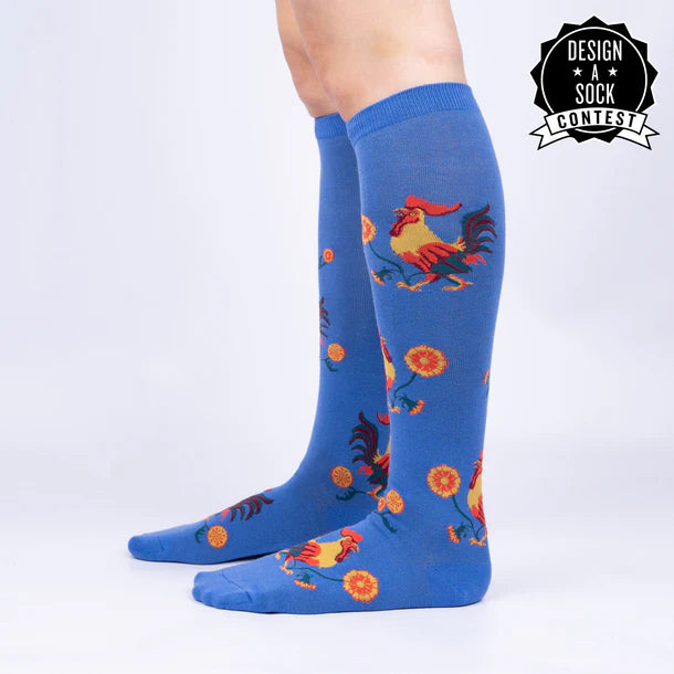 Sock it to Me - Knee High Sock: RISE AND SHINE