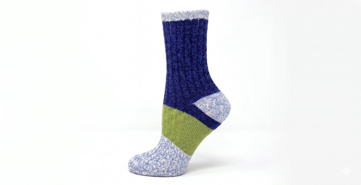 KEY - Women's - POLYTAM BLOCK MID Crew Socks