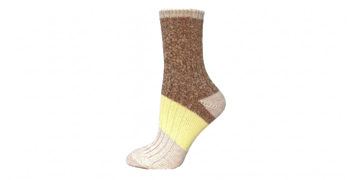 KEY - Women's - POLYTAM BLOCK MID Crew Socks