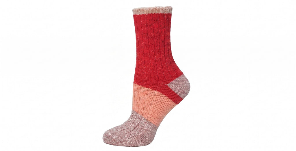 KEY - Women's - POLYTAM BLOCK MID Crew Socks