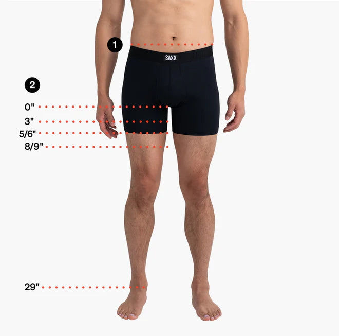 SAXX - VIBE EXTRA SOFT COMFORT BOXER BRIEF FLY 6"- MPL