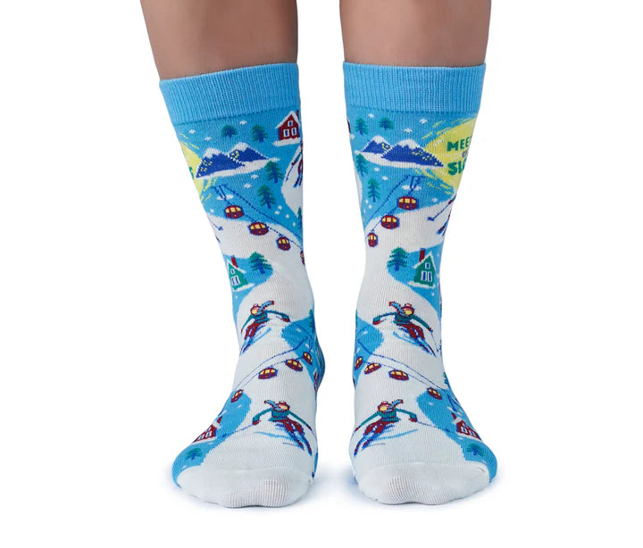 Uptown Sox - Women's - Ski the Slopes Socks for HER