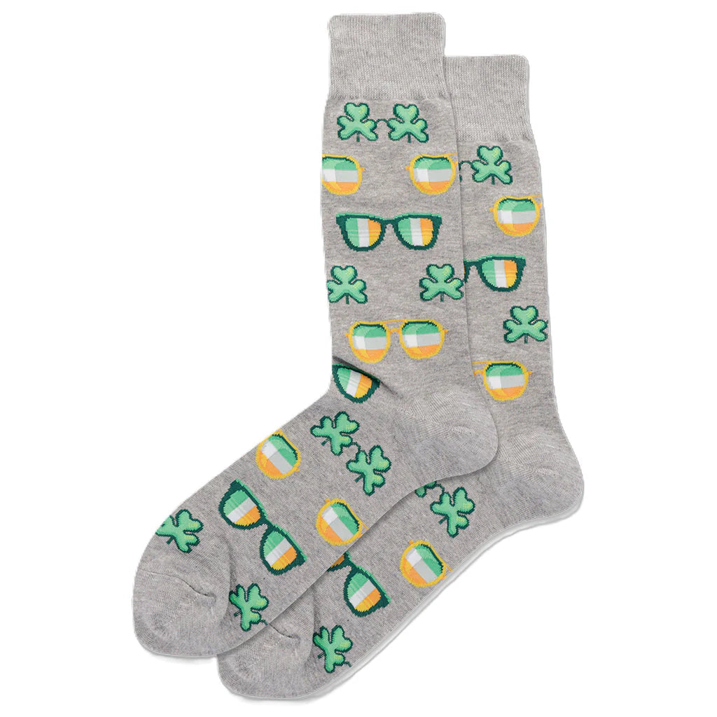 Hot Sox - Men - ST. PATRICK'S Day SUNGLASSES Crew Socks