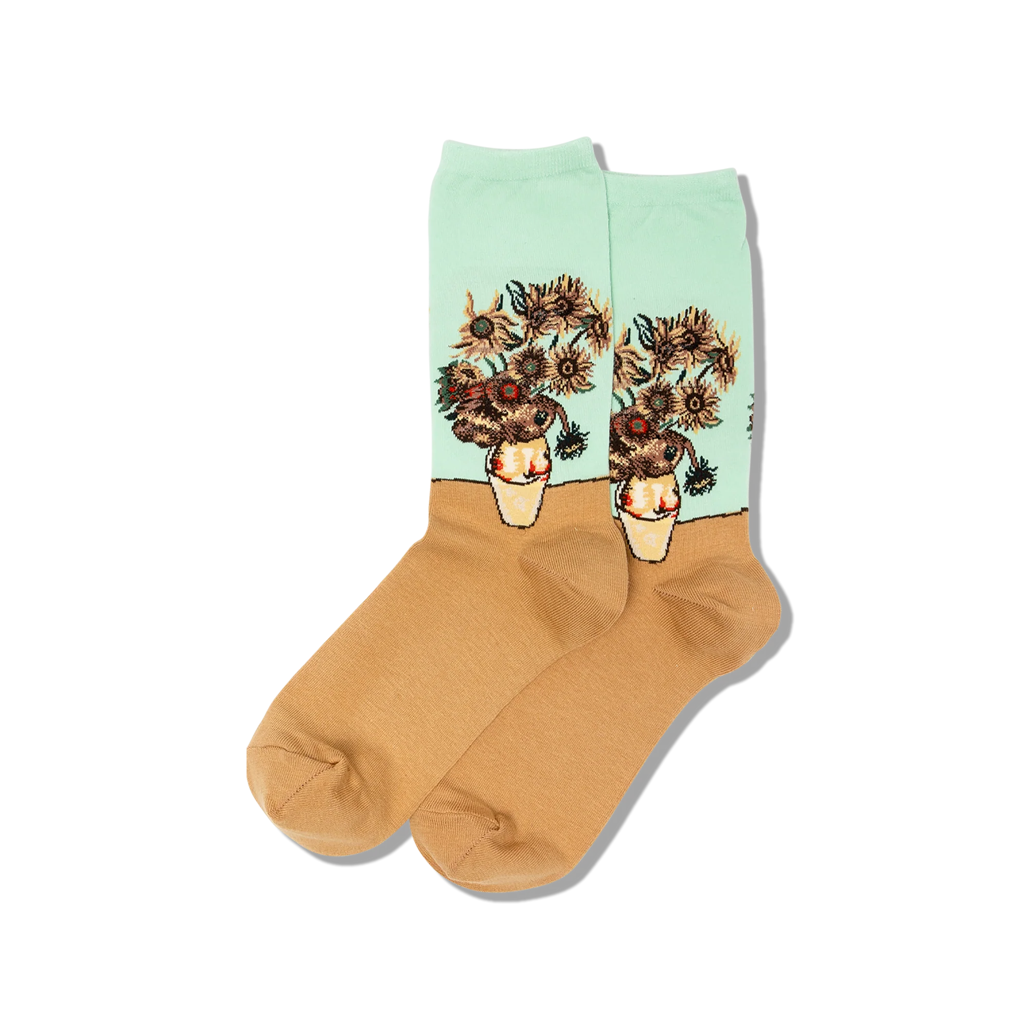 Hot Sox - Women - Artist Series - Van Gogh's SUNFLOWERS Crew Socks