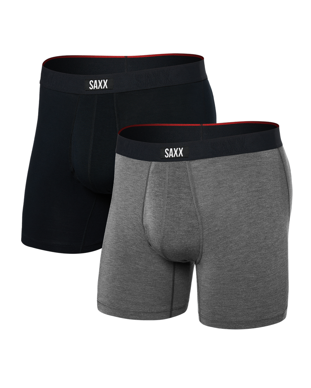 SAXX - VIBE EXTRA SOFT COMFORT BOXER BRIEF FLY 6" 2PK - BLG