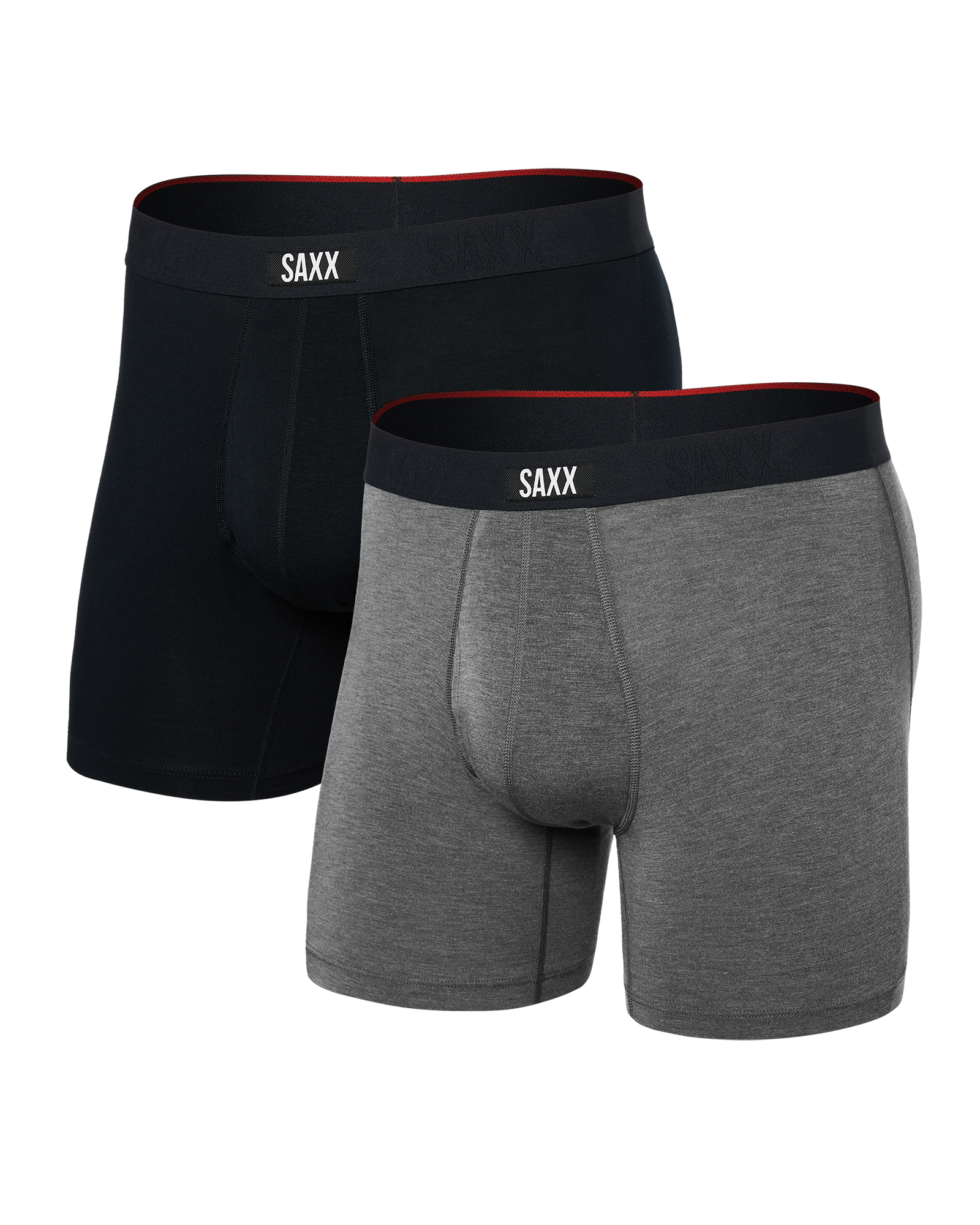 SAXX - VIBE EXTRA SOFT COMFORT BOXER BRIEF FLY 6" 2PK - BLG