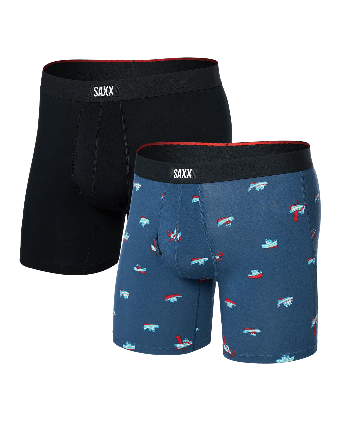 SAXX - VIBE EXTRA SOFT COMFORT BOXER BRIEF FLY 6" 2PK - LGB