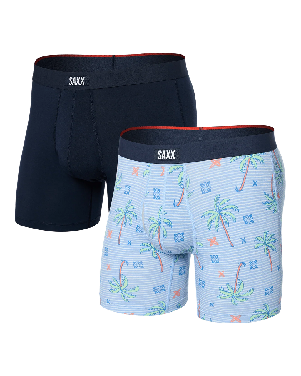 SAXX - VIBE EXTRA SOFT COMFORT BOXER BRIEF FLY 6" 2PK - PTN